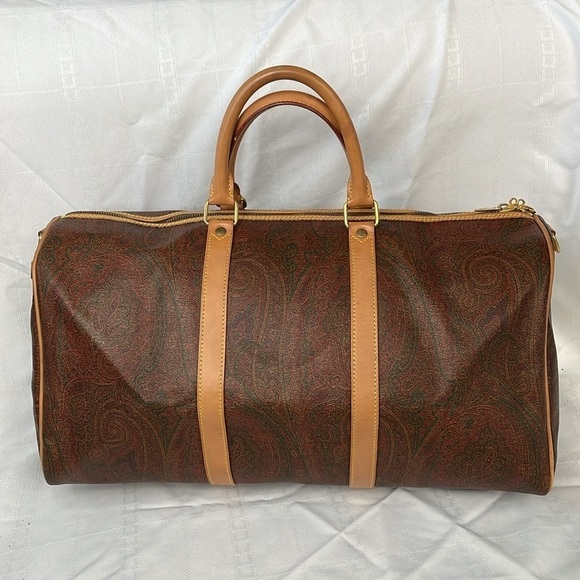 Etro Paisley Large Travel Duffel Duffle Bag Carryon - Picture 8 of 17